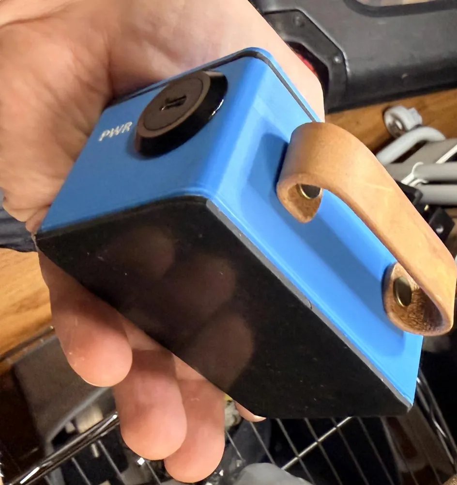 The power end of the AIO box with a USB-C barrel